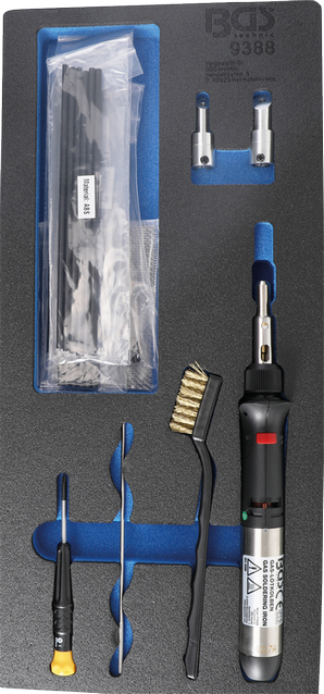 Bgs fbgs9388 kit de reparation plastique avec fer a souder a gaz code